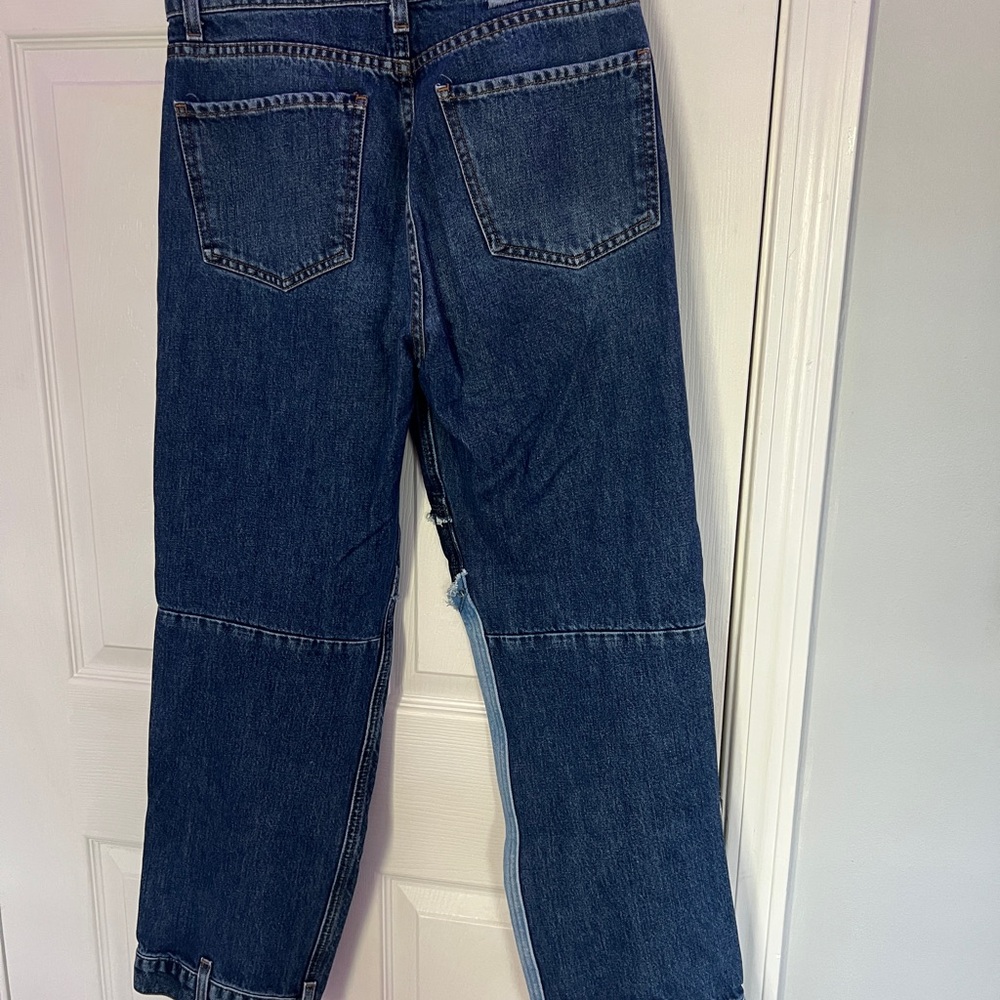 Revice Blue Patchwork Straight Jeans - image 7